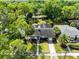 Aerial view of a charming home surrounded by mature trees and lush landscaping at 1510 E Ridgewood St, Orlando, FL 32803