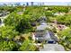 Bird's eye view of property and the neighborhood showing mature landscaping and nearby skyline at 1510 E Ridgewood St, Orlando, FL 32803