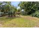 A spacious backyard featuring lush grass, mature trees, and privacy fencing at 1510 E Ridgewood St, Orlando, FL 32803