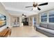 A modern living space with tile floors and seamless kitchen access at 1510 E Ridgewood St, Orlando, FL 32803