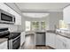 Modern kitchen boasts stainless steel appliances and eat in breakfast nook at 1532 Reade Cir, St Cloud, FL 34772