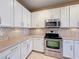 Bright kitchen features white cabinets and stainless steel appliances providing a clean cooking space at 1915 Acacia Dr, Kissimmee, FL 34758