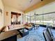 The screened-in porch features comfortable seating, a fire table, and views of the backyard, creating an inviting outdoor space at 1915 Acacia Dr, Kissimmee, FL 34758