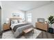 Staged primary bedroom suite with modern decor, providing a serene retreat for relaxation and comfort at 219 Summerlin Loop, Haines City, FL 33844