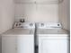 Convenient laundry area featuring a side-by-side washer and dryer for easy laundry tasks at 2835 Oakwater Dr # 2835, Kissimmee, FL 34747