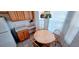 Well-lit dining area with built in cabinets at 300 Falling Water Dr, Kissimmee, FL 34759