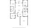 Detailed floor plan showcases layout with bedroom, bathrooms, living room, and kitchen at 323 Azincourt Ln, Kissimmee, FL 34759