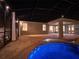 Enclosed pool area with lounge, outdoor lighting, and direct access to the home's interior at 3245 Heirloom Rose Pl, Oviedo, FL 32766