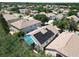Aerial view of home featuring solar panels and screened-in lanai at 786 Seneca Meadows Rd, Winter Springs, FL 32708