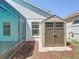 Backyard features a shed for storage and a view of the lanai at 786 Seneca Meadows Rd, Winter Springs, FL 32708