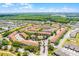 Spacious aerial view showcasing the homes surrounding the community pool and green landscape at 1149 S Beach Cir, Kissimmee, FL 34746