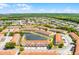 Attractive aerial perspective highlighting the colorful roofs and community layout at 1149 S Beach Cir, Kissimmee, FL 34746