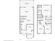 Detailed floor plan showcasing the layout of this two-story home with a screened patio and multiple bedrooms at 1149 S Beach Cir, Kissimmee, FL 34746