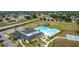 Community pool with ample seating, slide, and clubhouse amenities at 1167 Saint Tropez Ct, Kissimmee, FL 34759
