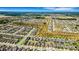 Expansive aerial view of a vibrant residential community, showcasing well-maintained homes and lush landscaping under a clear blue sky at 164 Montoro Ln, Davenport, FL 33837
