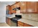 Well-equipped kitchen with granite countertops, backsplash, and modern appliances at 164 Montoro Ln, Davenport, FL 33837