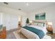 Cozy bedroom with a comfortable bed, neutral decor, and natural light at 2238 Gold Dust Dr, Clermont, FL 34715