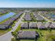 Panoramic aerial view of the community highlighting the neighborhood layout and surrounding lakes and lush greenery at 307 Bella Cortina Dr, Kissimmee, FL 34759