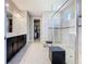 Bathroom showcases a glass shower and closet at 307 Bella Cortina Dr, Kissimmee, FL 34759