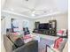 Spacious living room with plush seating, sleek entertainment center, and bright, airy ambiance at 307 Bella Cortina Dr, Kissimmee, FL 34759