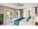 Spacious main bedroom featuring sliding doors to the lanai and ensuite bathroom at 5524 Loma Vista, Davenport, FL 33896