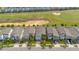 An aerial view of the homes in this golf course community, all with screened-in pools at 581 Pebble Beach Dr, Davenport, FL 33896