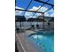 Screened-in pool and spa area, ideal for outdoor entertainment and relaxation at 8074 Santee Dr, Kissimmee, FL 34747