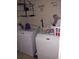 Functional laundry room with appliances and shelving at 907 Gloucester Ct, Kissimmee, FL 34758