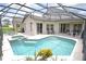 Relaxing screened-in swimming pool and hot tub with outdoor seating, perfect for entertaining and enjoying the Florida lifestyle at 423 Corvina Dr, Davenport, FL 33897