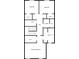 This floorplan displays the bedrooms, bath, walk-in closets, laundry and the primary bedroom at 1031 Wood Cv, Kissimmee, FL 34743