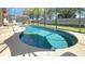 Beautiful private pool with a screened-in enclosure, surrounded by well-maintained landscaping and patio furniture at 1102 Solana Cir, Davenport, FL 33897