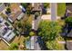 Aerial view showing the property layout, neighboring homes, and the surrounding landscape at 201 La Paz Dr, Kissimmee, FL 34743