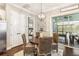 Cozy dining area with wood table, seating for four, and sliding door access to the outdoor lanai at 2748 Greenlands St, St Cloud, FL 34772