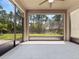 View of backyard and treeline from inside the screened in back patio at 3038 Camden Way, Davenport, FL 33837
