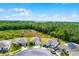 Aerial view of modern homes in a well-maintained community, surrounded by green foliage and a serene lake at 3161 Royal Tern Dr, Winter Haven, FL 33881
