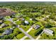 An aerial view of a residential neighborhood featuring well-maintained lawns and tree-lined streets at 3820 Forest Cir, St Cloud, FL 34772