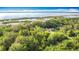 Beautiful aerial view of single Gathering home nestled in lush greenery with a large lake in the background at 420 Ketch Rd, St Cloud, FL 34771