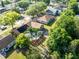 A property with a screened pool, surrounded by lush trees, offering a private oasis in a serene neighborhood setting at 4216 Gold Rush Ln, St Cloud, FL 34772