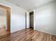 The bedroom has a closet and an adjoining bathroom with tile floors at 4343 Lake Richmond Dr, Orlando, FL 32811