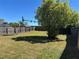 Spacious backyard featuring a secure wood fence, lush lawn, with mature shade trees at 633 Cypress Tree Ct, Orlando, FL 32825