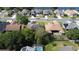 An aerial view of a well-kept neighborhood with houses, trees, and manicured lawns on a sunny day at 742 Chamberlin Trl, St Cloud, FL 34772