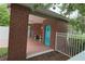 The community restrooms have brick construction and a covered entrance, creating a convenient community amenity at 742 Chamberlin Trl, St Cloud, FL 34772