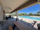 Relax by the community pool with covered seating and picnic tables, perfect for enjoying sunny days at 939 Anna Pl, Davenport, FL 33837