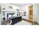 bedroom with a bunk bed and adjacent bathroom at 1251 Radiant St, Reunion, FL 34747