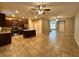 Spacious kitchen with stainless steel appliances, an island, and tile flooring at 4710 Nathan Hale Blvd, St Cloud, FL 34769