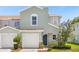 Charming two-story home with a well-maintained lawn and attached one-car garage at , Kissimmee, FL 34744