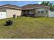 Spacious backyard with a patio, well-maintained lawn, and a privacy fence around the perimeter at 2991 Saint Clair St, Kissimmee, FL 34746