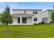 Backyard view of the house showcasing sliding glass doors and a covered patio area at 1743 Carnelian St, Deland, FL 32720