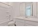 Clean bathroom featuring a shower and vanity at 1745 Carnelian St, Deland, FL 32720