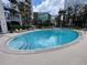 Inviting community pool featuring shallow steps and ample room for swimming at 155 S Court Ave # 1308, Orlando, FL 32801